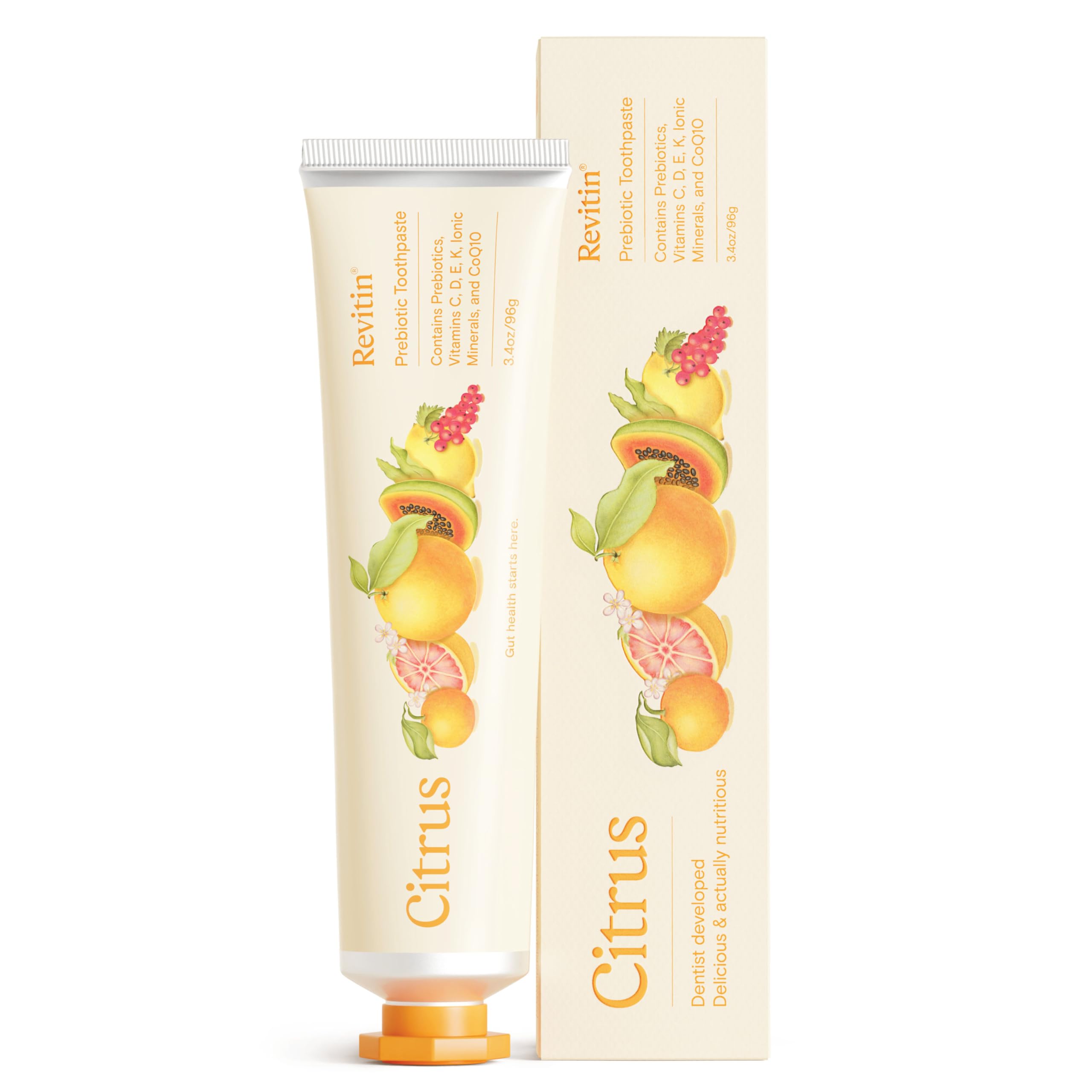 Amazon.com : Revitin Toothpaste | Fluoride-Free Prebiotic Citrus